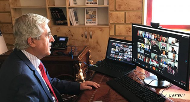 Rektör Can, Video Konferans Yöntemiyle Gerçekleştirilen Üniversitelerarası Kurul Toplantısına Katıldı