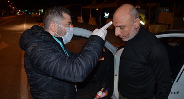 Kahramanmaraş'a giriş yapan vatandaşlar sağlık kontrolünden geçiriliyor