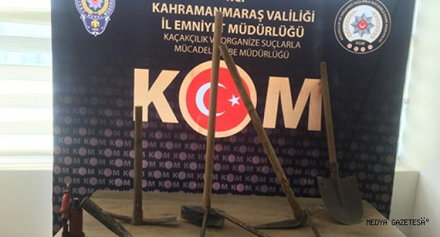 Kahramanmaraş'ta kaçak kazı yapan 3 şüpheli yakalandı