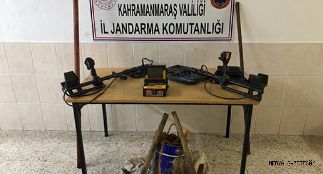 Kahramanmaraş'ta kaçak kazı yapan 5 şüpheli yakalandı