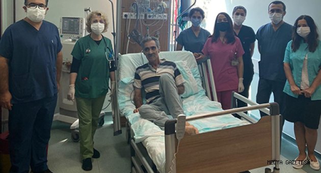 Kahramanmaraş'ta koronavirüsü yenen hasta ikinci kez hayata tutundu