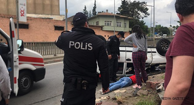 Kahramanmaraş'ta otomobil takla attı: 1 yaralı