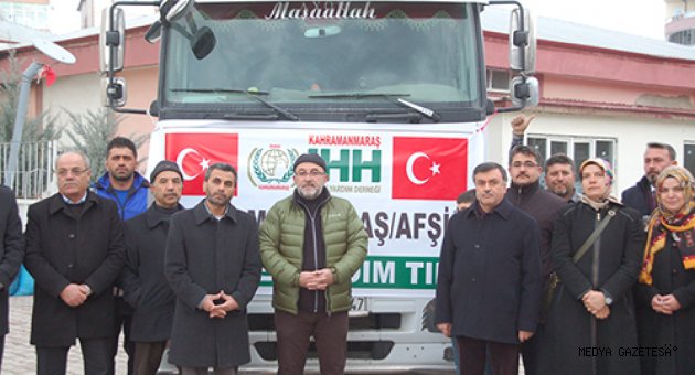 Kahramanmaraş'tan İdlib'e yardım malzemesi gönderildi