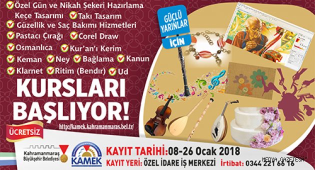 KAMEK KURS KAYITLARI BAŞLADI