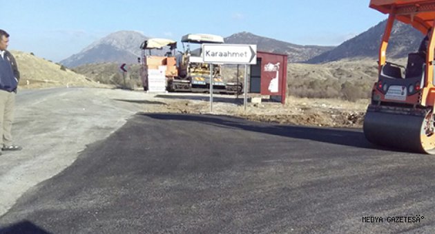 KARAAHMET YOLU ASFALTLANDI