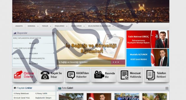 KASKİ WEB SİTESİ YENİLENDİ