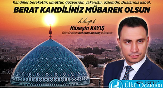 Kayış, Berat Kandili nedeniyle bir kutlama mesajı yayımladı.