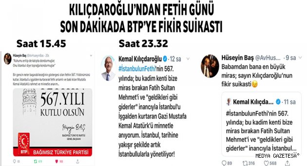 Kılıçdaroğlu’ndan Son Dakikada Btp’ye Fikir Suikastı