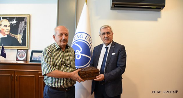 KSÜ Rektörü Can’ın, Çağ Üniversitesi Rektörü Prof. Dr. Ünal Ay’ı Ziyaretinde Üniversitelerarası İşbirliği Konuları Görüşüldü