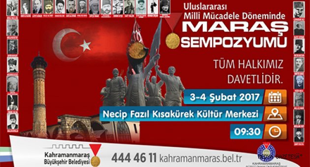 MARAŞ SEMPOZYUMU 7 SALONDA 23 OTURUMLA GERÇEKLEŞTİRİLECEK