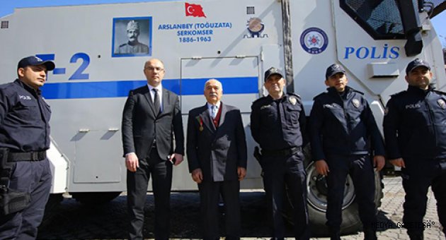 Milli mücadele kahramanı Arslanbey'in oğlu polisleri ziyaret etti