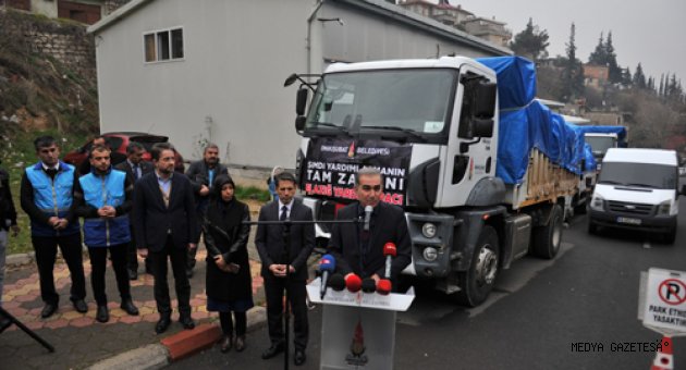 Onikişubat Belediyesi’nden, Elazığ’a 5 Kamyon Yardım