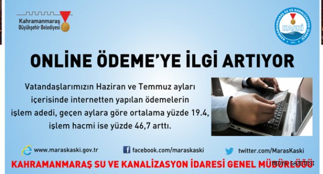 ONLİNE ÖDEME SİSTEMİNE YOĞUN İLGİ