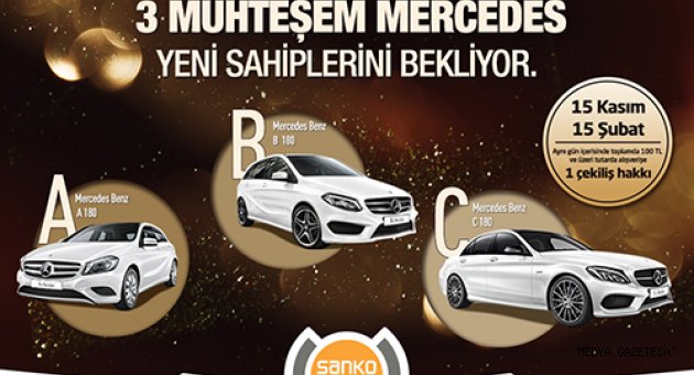 SANKO PARK’TAN ÜÇ ZİYARETÇİSİNE MERCEDES