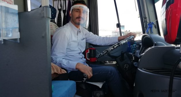 Şoförler için siperlik maske dağıtımı