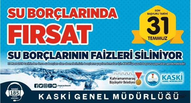 SU BORÇLARINA YAPILANDIRMA FIRSATI