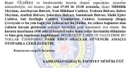 17.12.2016 Günü Araçlar İçin Geçiş Düzergahları