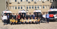 “4 Adet Yeni Tam Donanımlı 112 Acil Yardım Ambulansı İlimize Hayırlı Olsun.”