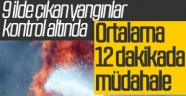 9 İLDE ÇIKAN YANGINLAR KONTROL ALTINA ALINDI
