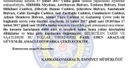 ARAÇ SÜRÜCÜLERİNİN DİKKATİNE