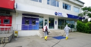 Bankamatikler ilaçlanarak dezenfekte edildi