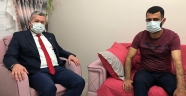 BBP Genel Başkan Yardımcısı Yardımcıoğlu, silahlı saldırıda yaralanan polisi ziyaret etti