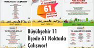 Büyükşehir 11 İlçede 61 Noktada Çalışıyor!