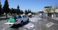 Cadde ve sokaklar dezenfekte edildi