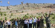 ÇAĞLAYANCERİT İLÇESİNDE 750 ADET KINALI KEKLİK DOĞAYA BIRAKILDI.