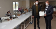 GÖKSUN TEKSTİL ATÖLYESİNDE 10 BİN ADET MESKE ÜRETİLDİ