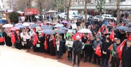 Isparta'da ABD'nin sözde barış planına ve Türk bayrağına saldırıya tepki