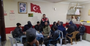 Jandarma trafik timlerinden kahvehanede trafik eğitimi