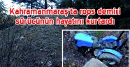 Kahramanmaraş’ta rops demiri sürücünün hayatını kurtardı