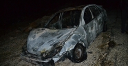 Kahramanmaraş’ta yanan otomobil kullanılamaz hale geldi