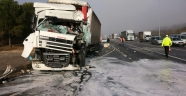 Kahramanmaraş'ta 3 tır çarpıştı: 1 yaralı