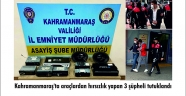 Kahramanmaraş'ta araçlardan hırsızlık yapan 3 şüpheli tutuklandı