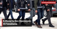 Kahramanmaraş'ta çeşitli suçlardan gözaltına alınan 45 zanlı, tutuklandı.