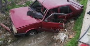 Kahramanmaraş'ta kanala düşen otomobildeki 2 kişi yaralandı