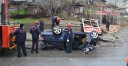 Kahramanmaraş'ta otomobil devrildi: 2 yaralı