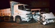 Kahramanmaraş'ta otomobil ile kamyon çarpıştı: 1 ölü, 1 yaralı