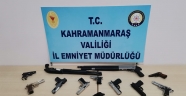 Kahramanmaraş'ta polis denetimlerinde 19 silah ele geçirildi