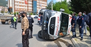 Kahramanmaraş'ta traktörle çarpışan ambulans devrildi: 5 yaralı
