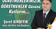 KIRBIYIK’TAN ÖĞRETMENLER GÜNÜ MESAJI