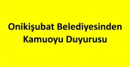Onikişubat Belediyesin'den Kamuoyu Duyurusu