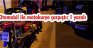 Otomobil ile motokurye çarpıştı: 1 yaralı