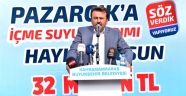 PAZARCIK’A İÇMESUYU YATIRIMI