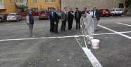 PAZARCIK BELEDİYE OTOPARK’INDA ÇİZGİ ÇALIŞMASI YAPILDI