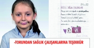 -TORUNDAN SAĞLIK ÇALIŞANLARINA TEŞEKKÜR