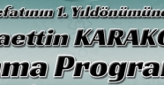 TYB KAHRAMANMARAŞ ŞUBESİNDEN BAHAETTİN KARAKOÇ ANMA PROGRAMI