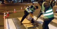 YOL ÇİZGİLERİ YENİLENİYOR